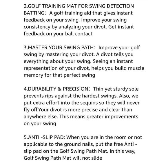 Golf Training Mat Swing Detection Impact Mat Analysis Swing Pattern NEW - Picture 11 of 13